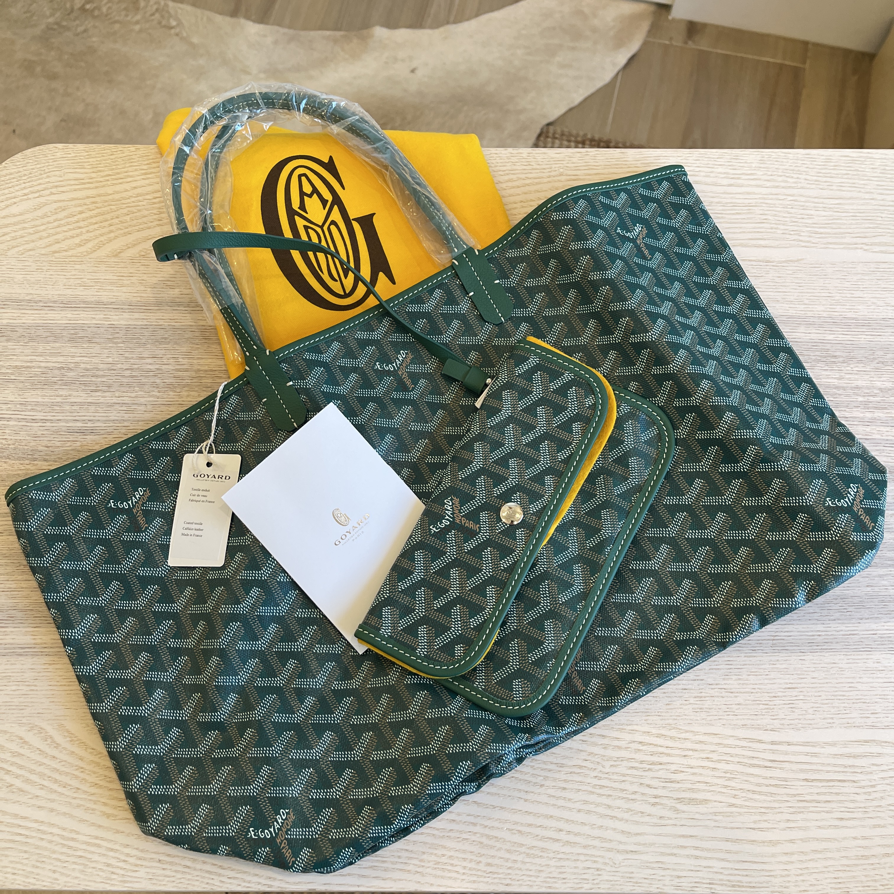 Goyard, Bags, Goyard Paris Authentic Leather Purse Dust Bag 4