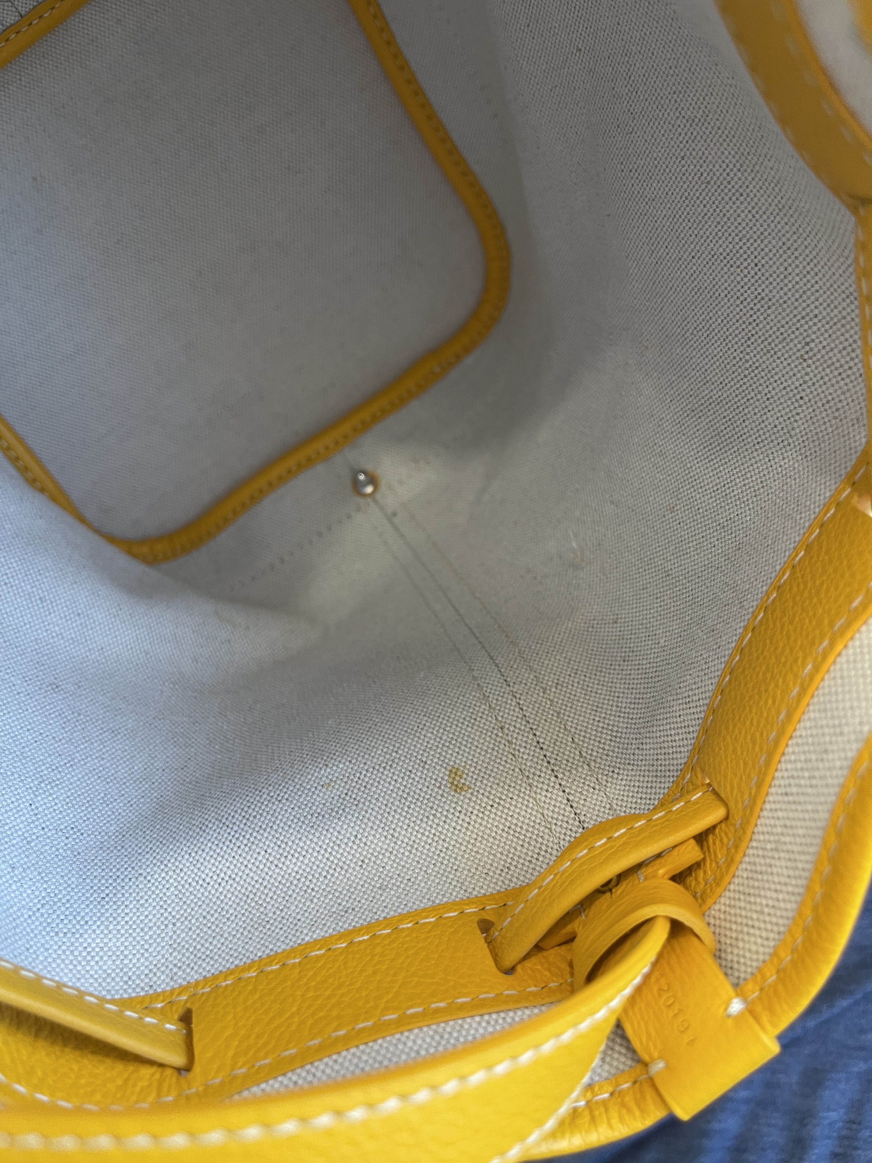 Goyard Goyardine Petit Flot Bucket Bag PM Yellow