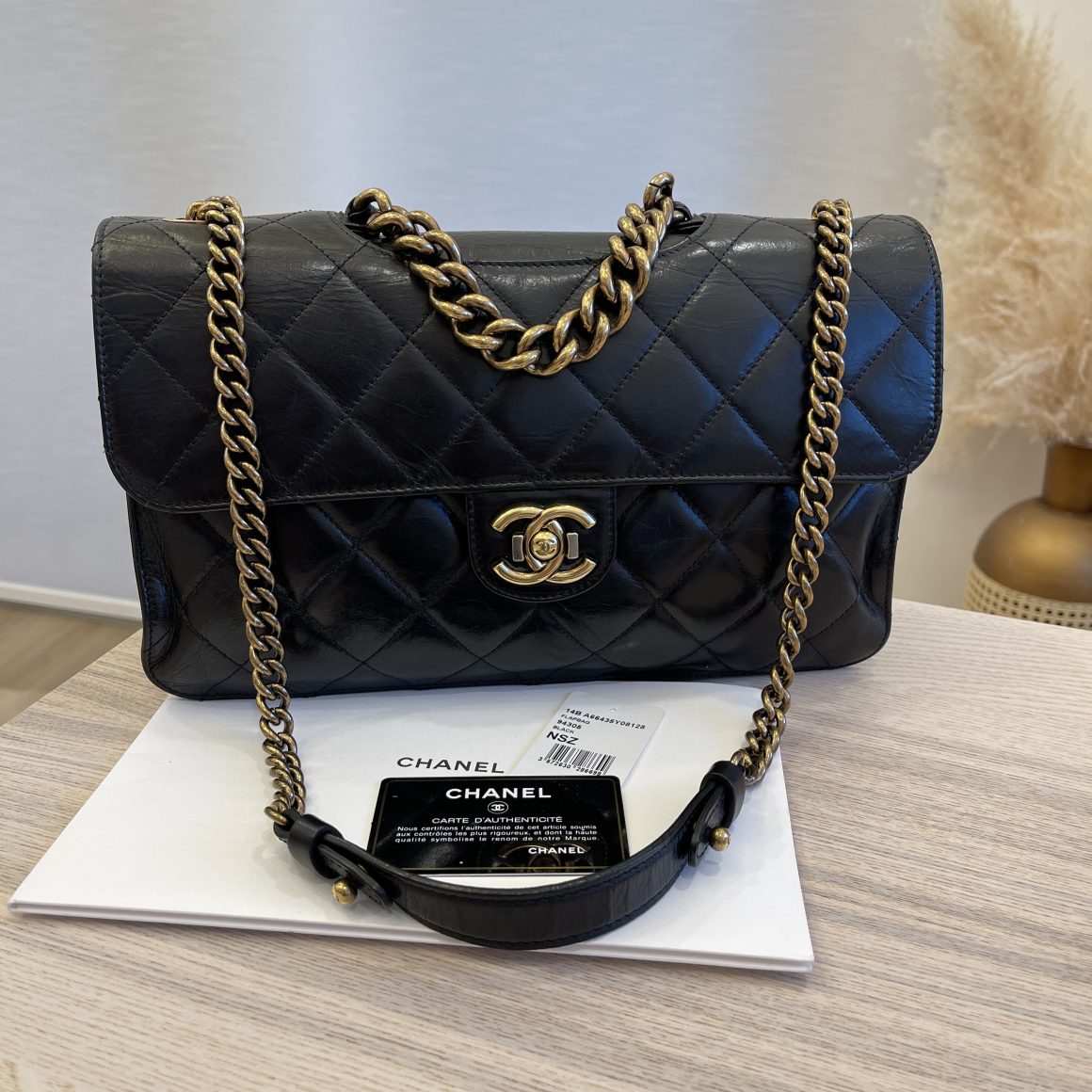 Chanel Red Calfskin Front Chain Flap Bag Q6BBSX3PRB000