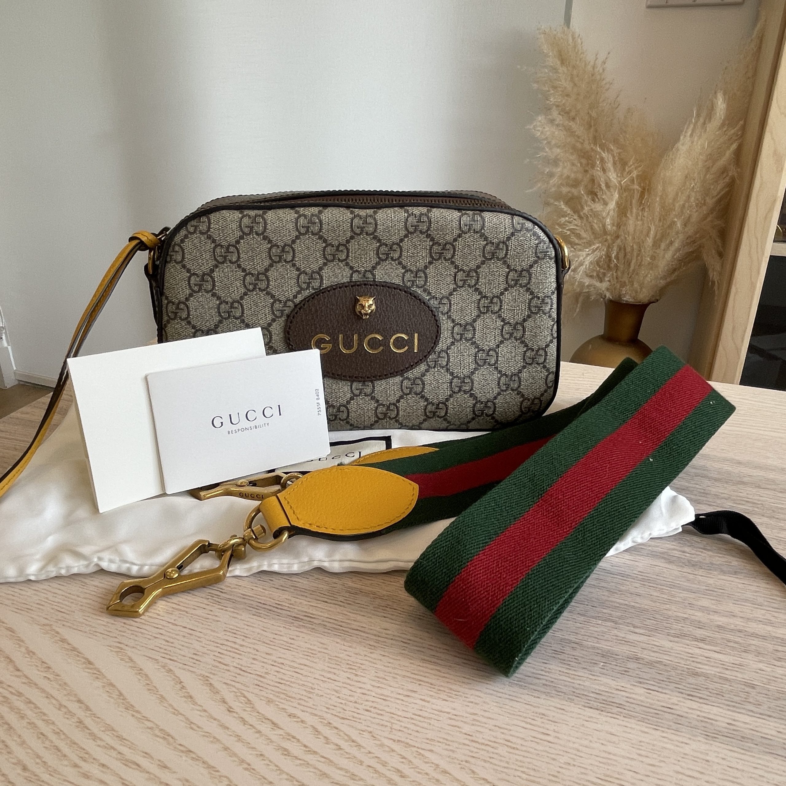 Gucci GG Yellow monogram shoulder bag deals