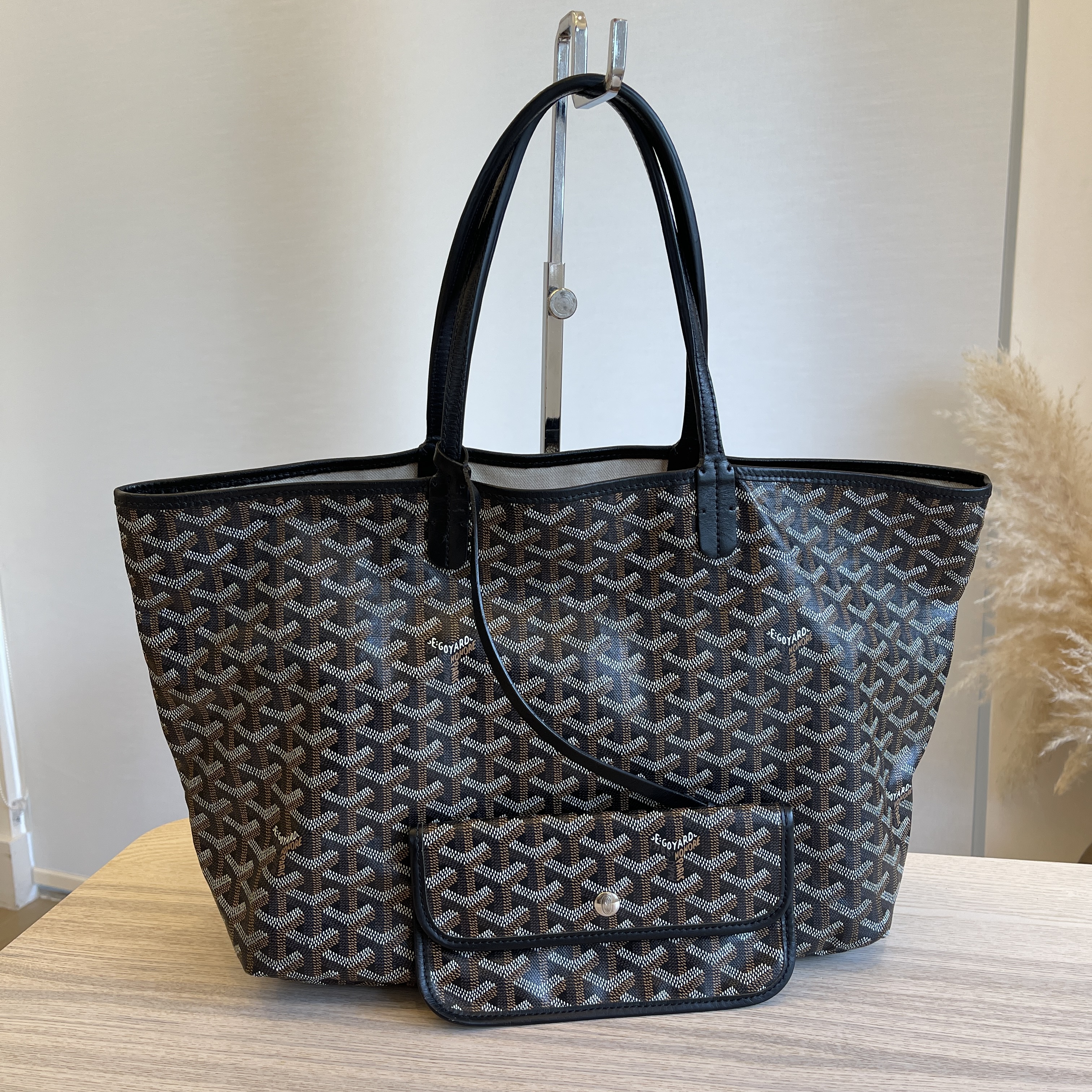 Goyard Goyardine Saint Louis PM Black Black