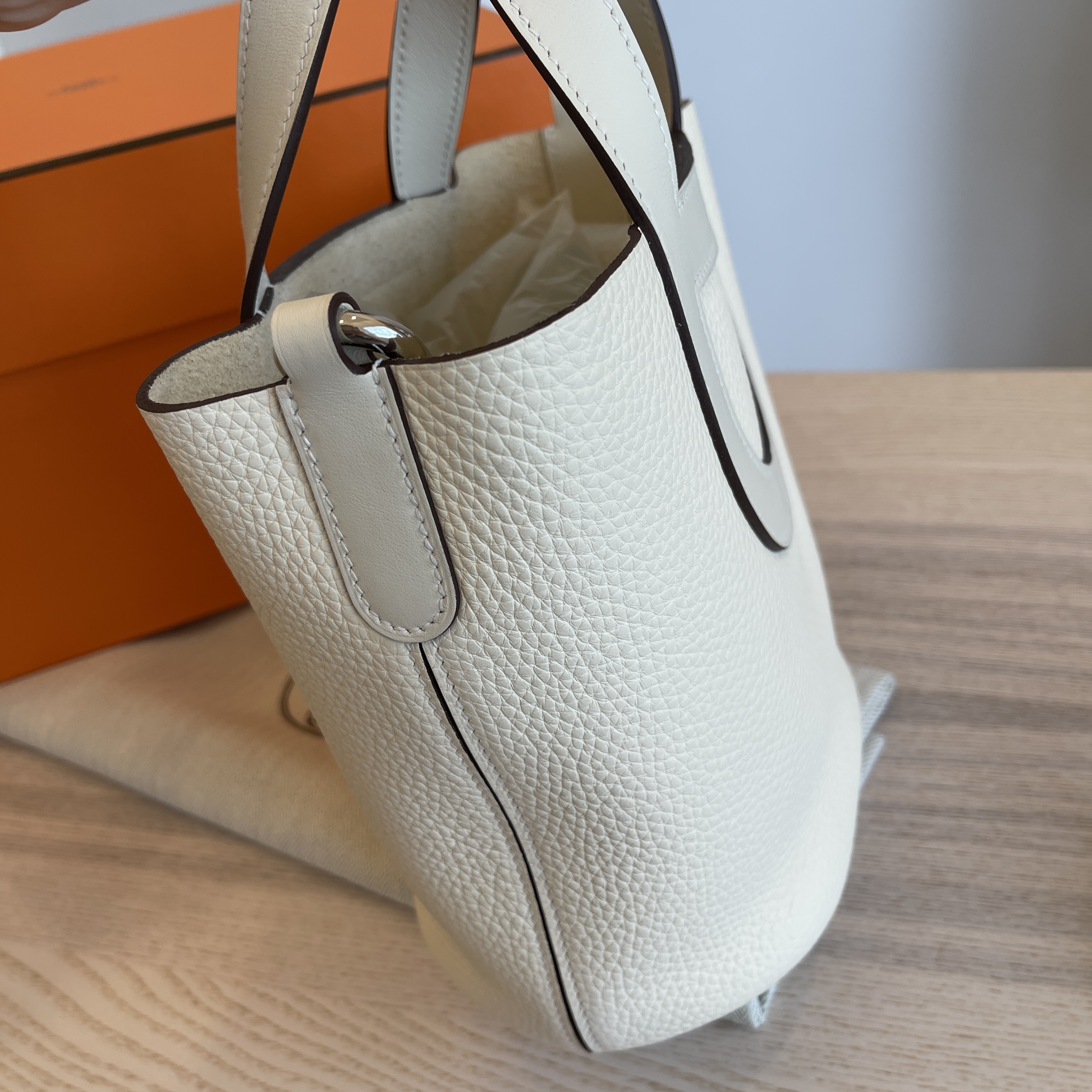 Hermès Gold Clemence and Swift In-The-Loop 18 Palladium Hardware, 2022 (Like New), Womens Handbag