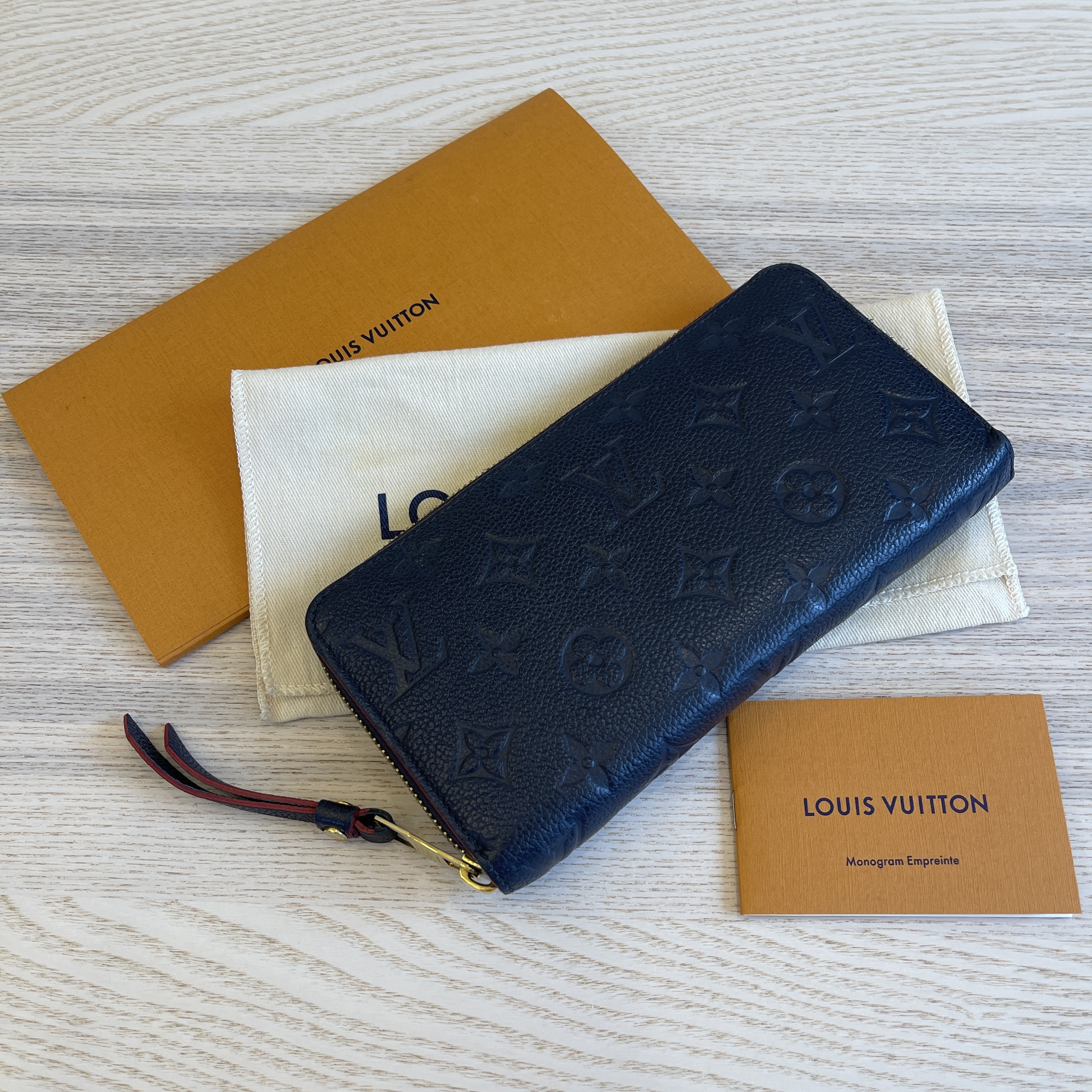 Louis Vuitton Marine Rouge Monogram Empreinte Zippy Wallet