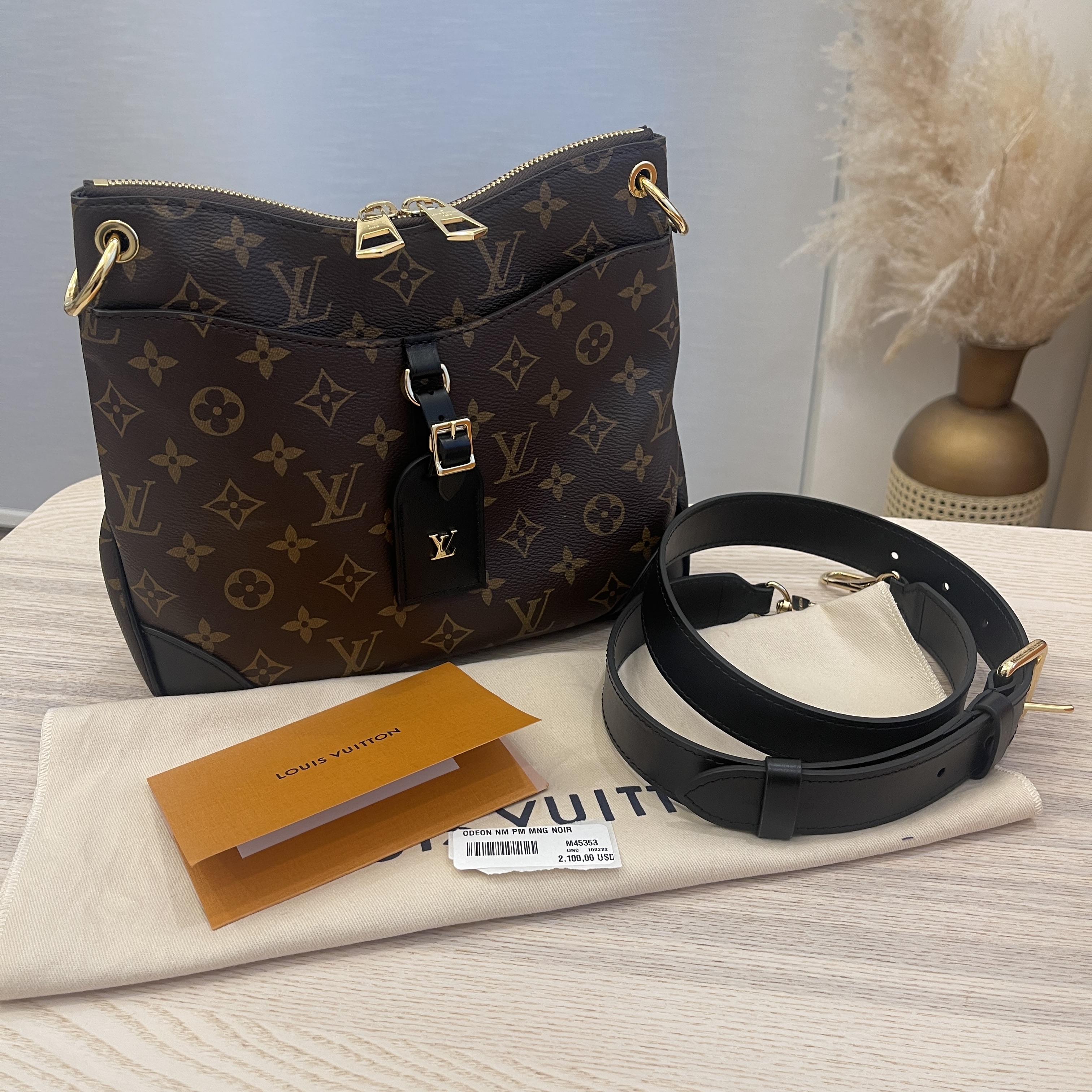 Louis Vuitton Odeon PM Noir Luggage Tag