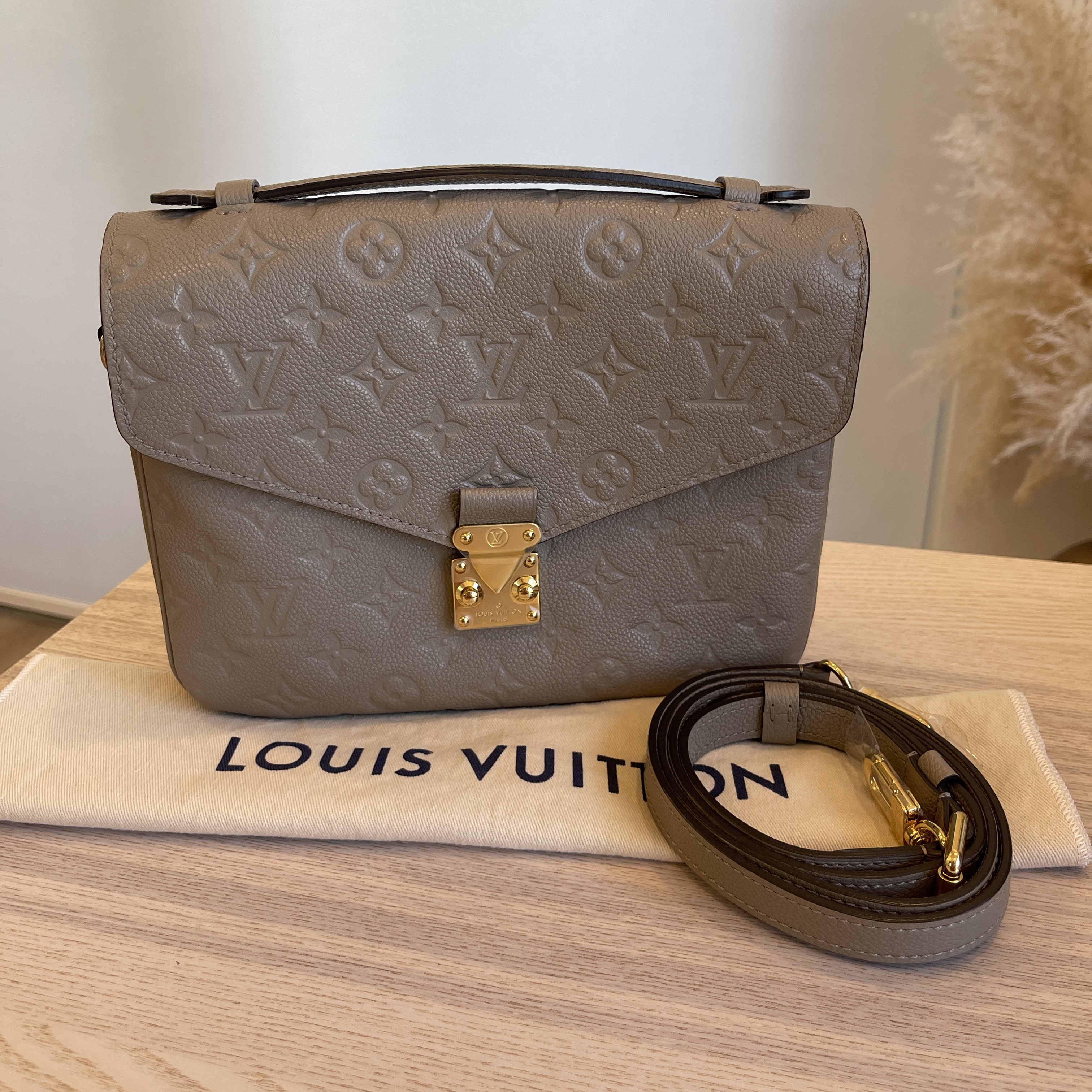 Louis Vuitton, Bags, Louis Vuitton Pochette Mtis In Turtledove