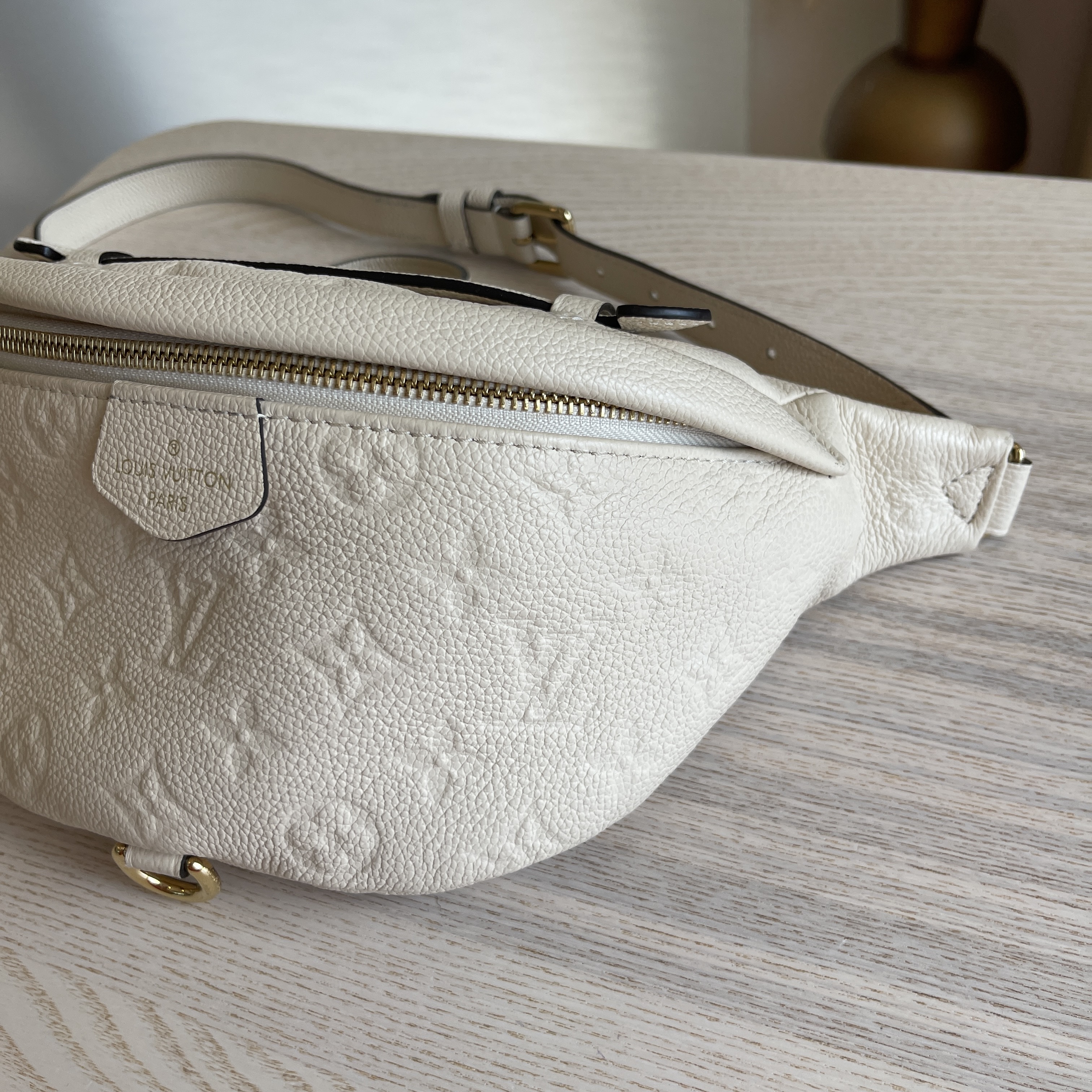 Monogram Empreinte Creme bumbag…Was this one quickly discontinued or only a  limited number produced? Can't even find it preloved : r/Louisvuitton