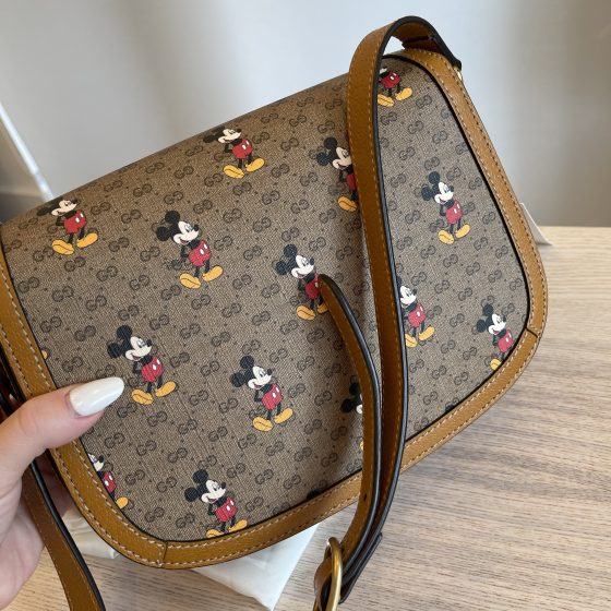 Gucci x Disney Shoulder Bag Mini GG Supreme Mickey Mouse Small Beige