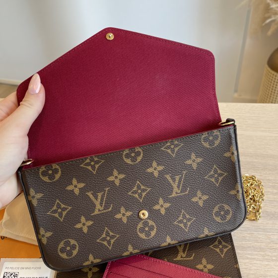 Louis Vuitton Fuchsia Grained Calfskin Felicie Pochette Card Holder In –  Love that Bag etc - Preowned Designer Fashions