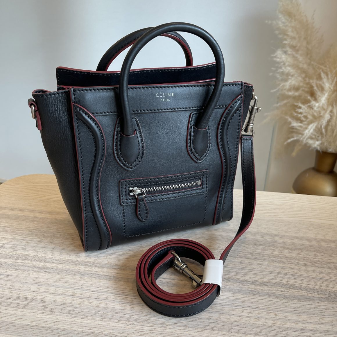 Celine nano smooth black best sale