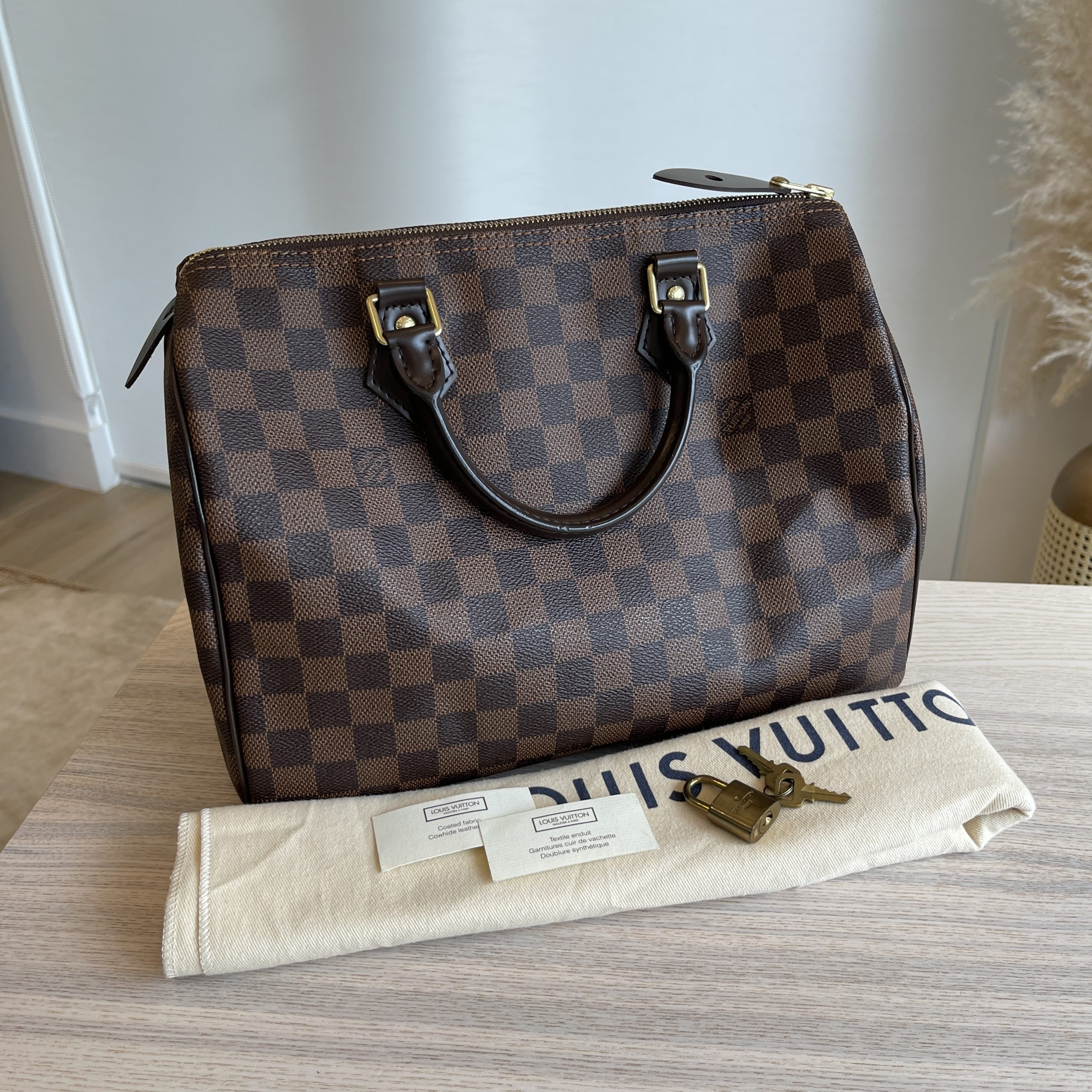 SOLD! Damier Ebene Speedy 30 in Excellent Condition with Dustbag