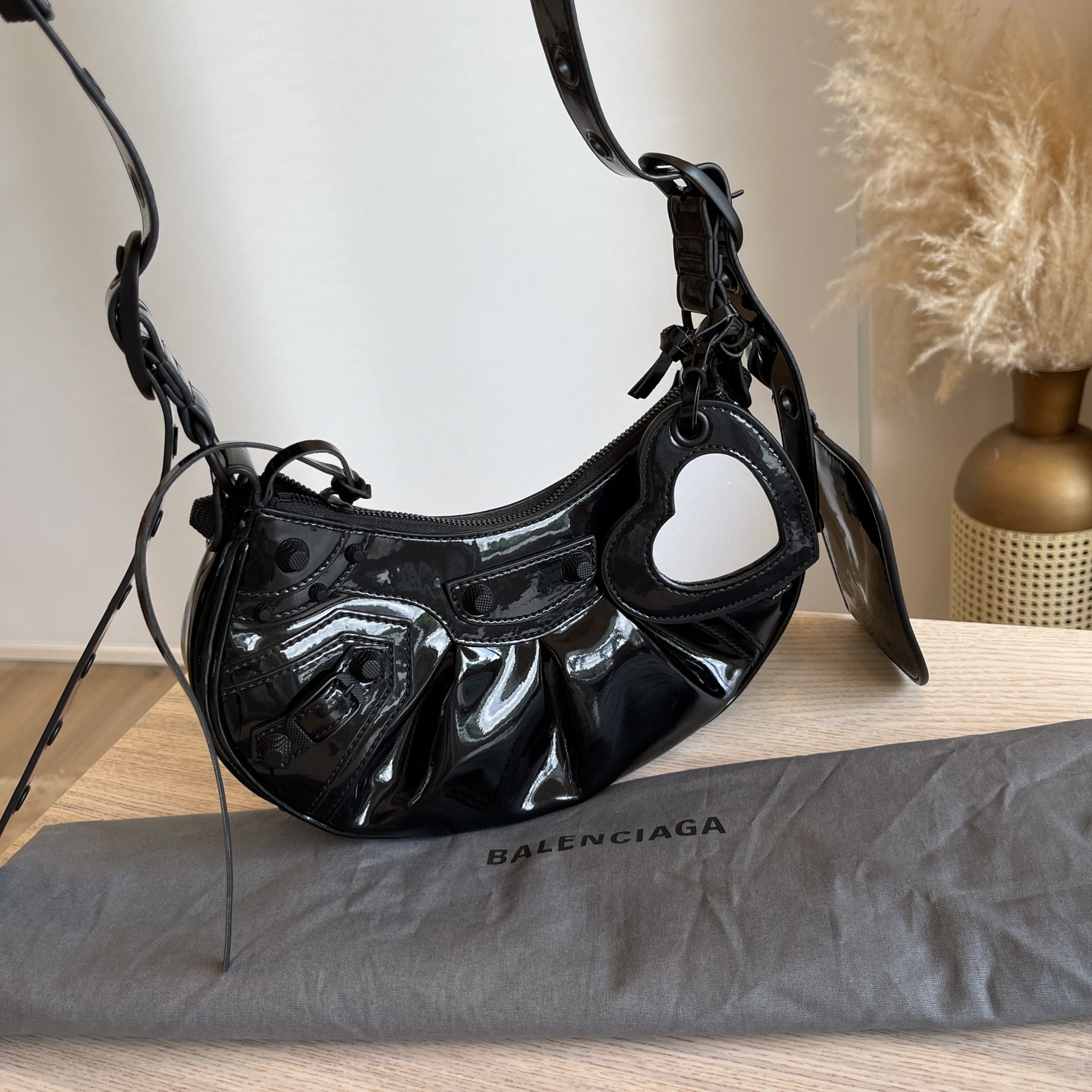 Balenciaga patent leather bag best sale