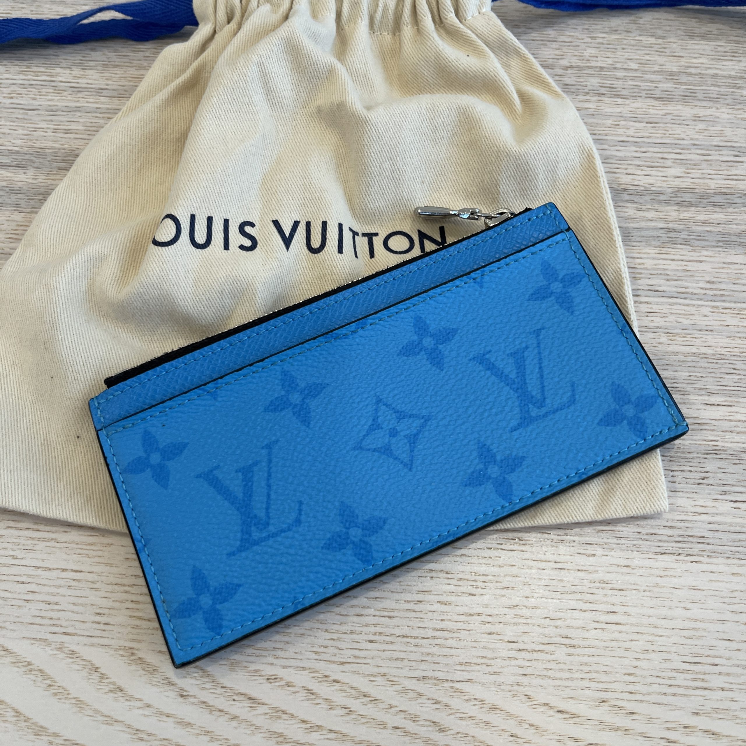 Louis Vuitton Blue Taigarama Card Holder