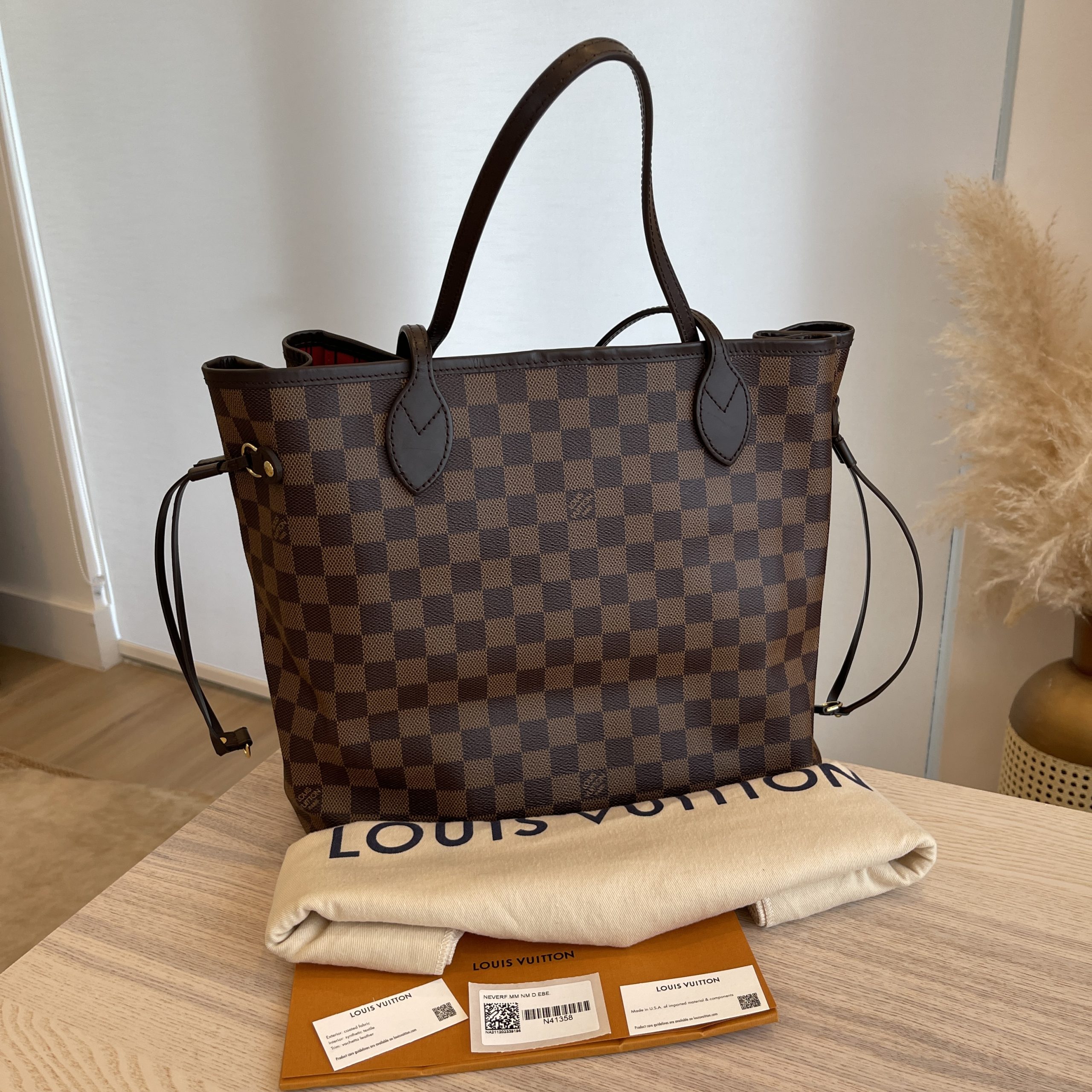Louis Vuitton Damier New Neverfull MM N41358 Tote Bag Shoulder Bag