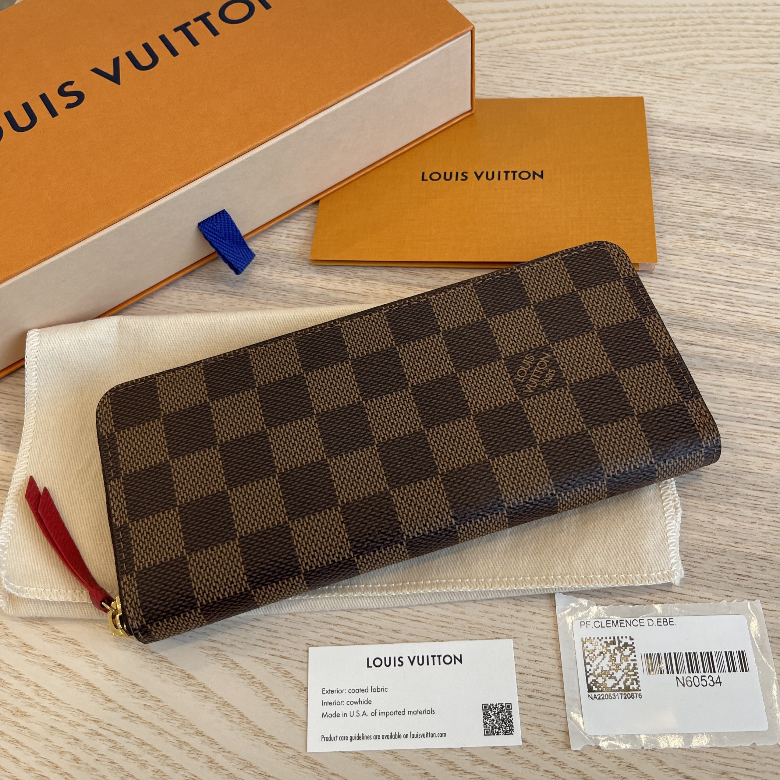 Louis Vuitton Damier Ebene Clemence Wallet