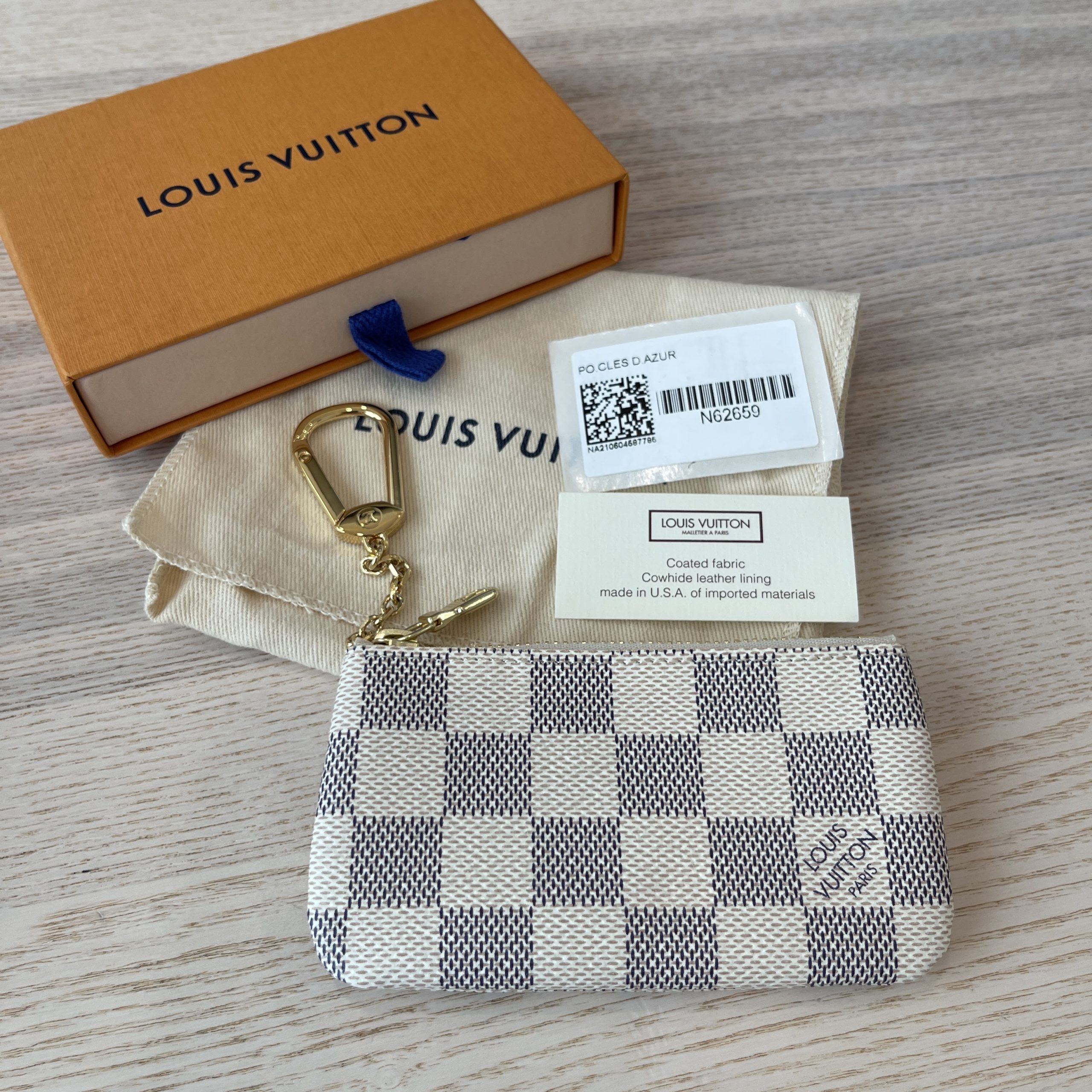 Louis Vuitton Damier Azur Key Pouch Cles