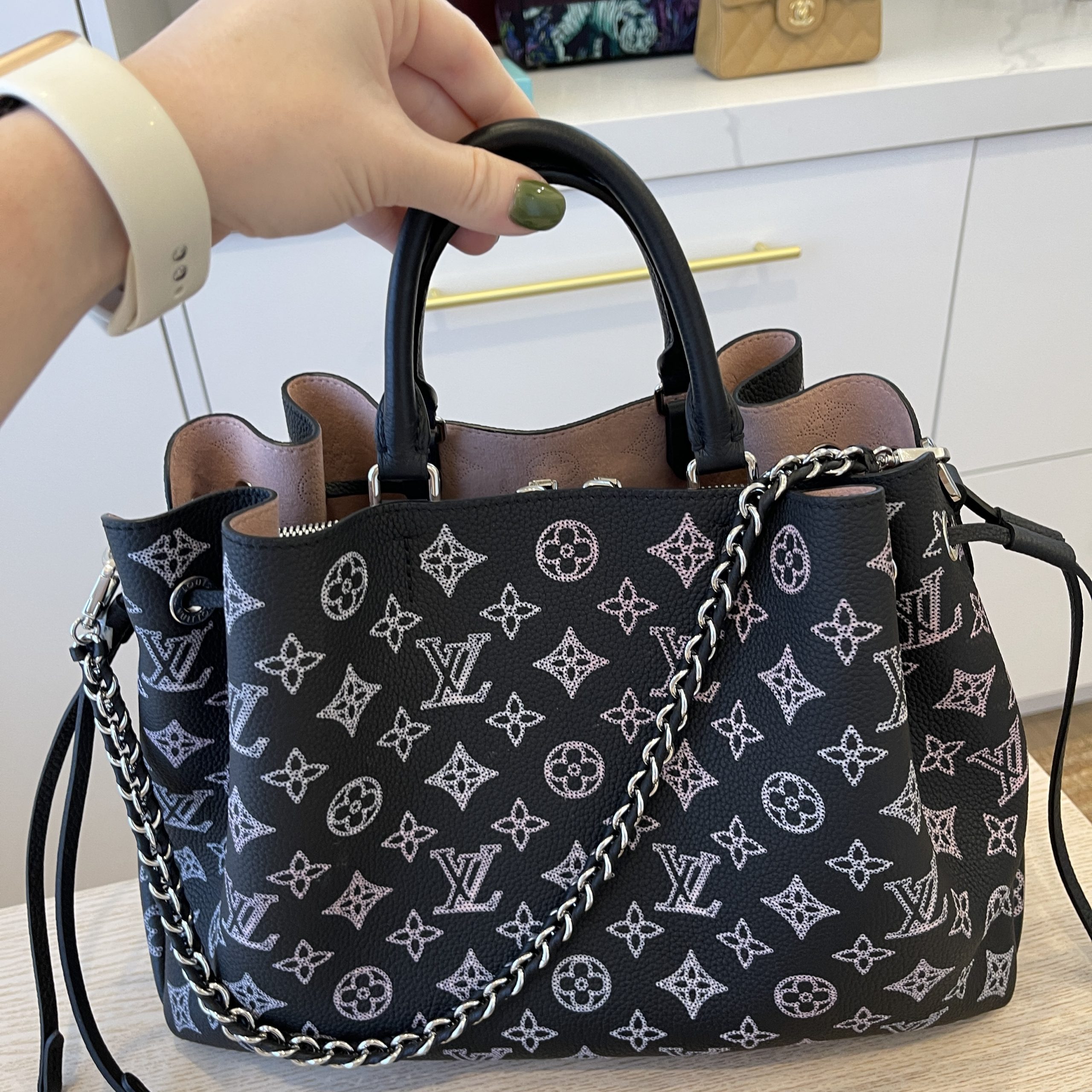 Louis Vuitton Mahina Flight Mode Bella Tote Black