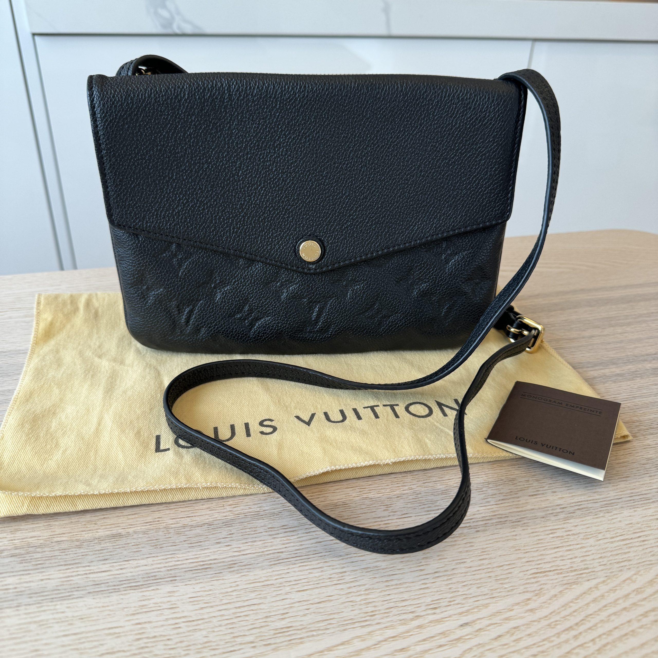 Louis Vuitton Twice Shoulder Pochette in Empreinte Noir - SOLD