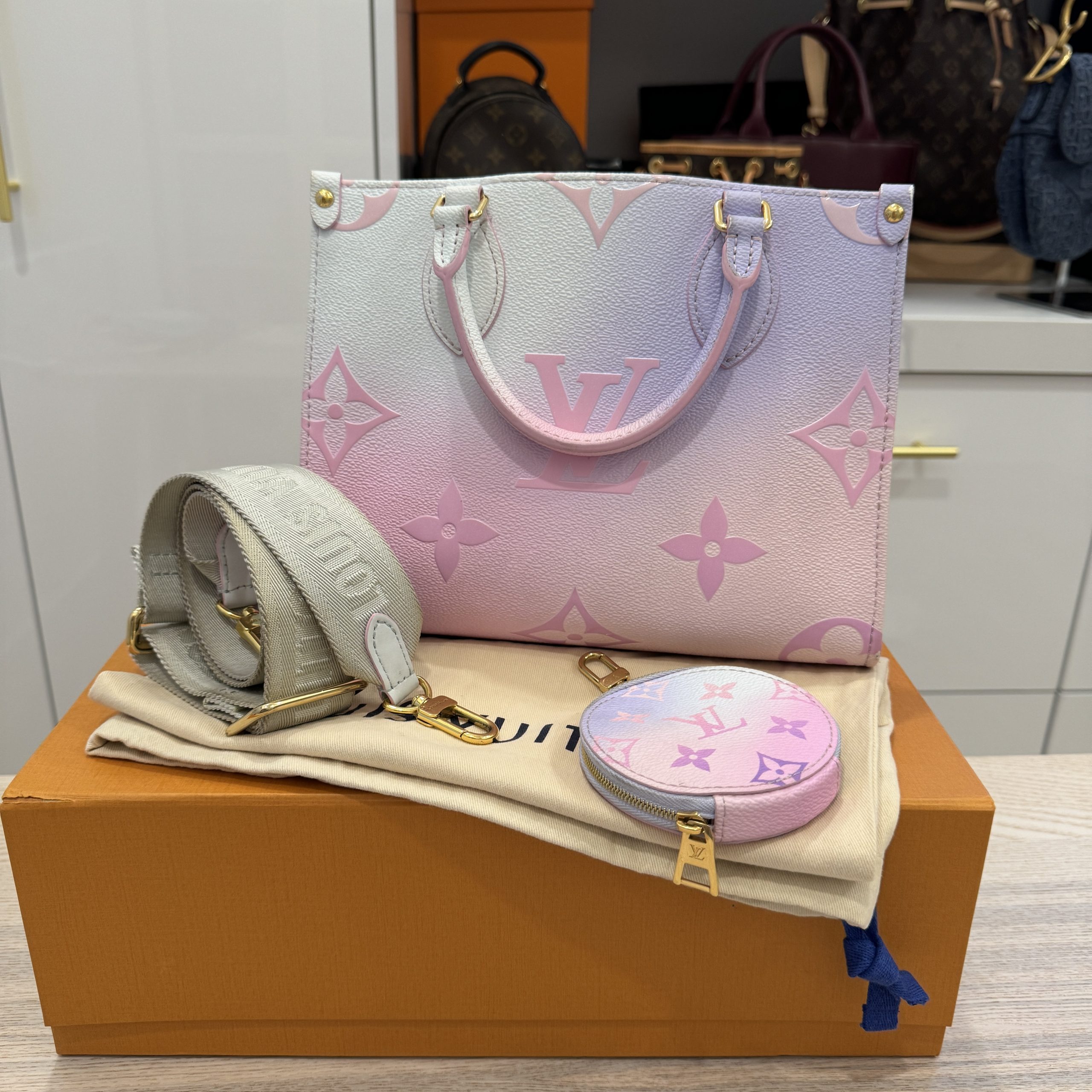 LOUIS VUITTON Monogram Giant Spring In The City Onthego PM Sunrise Pastel  1053702