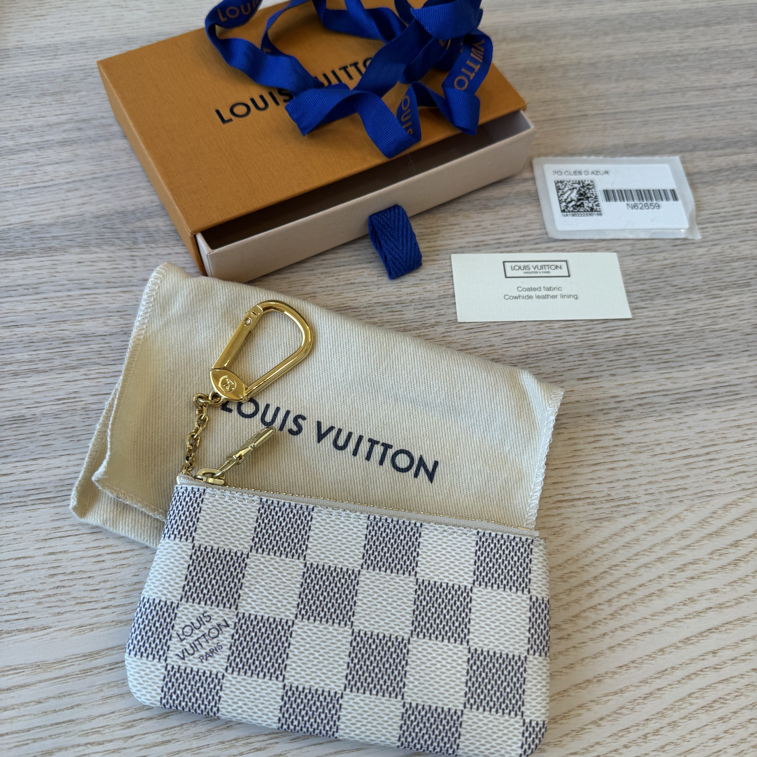 Louis Vuitton Damier Azur Key Pouch Cles