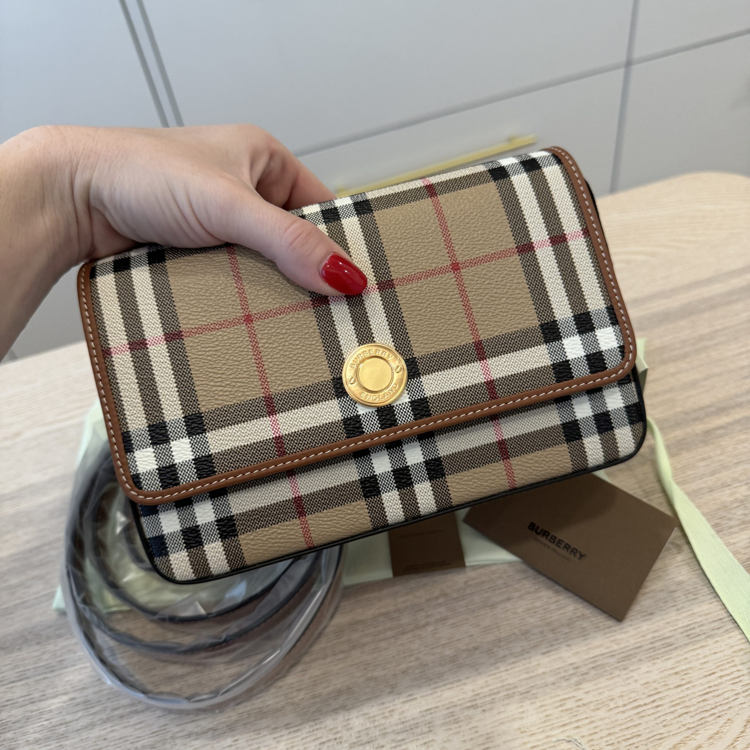 Hampshire vintage check crossbody bag best sale