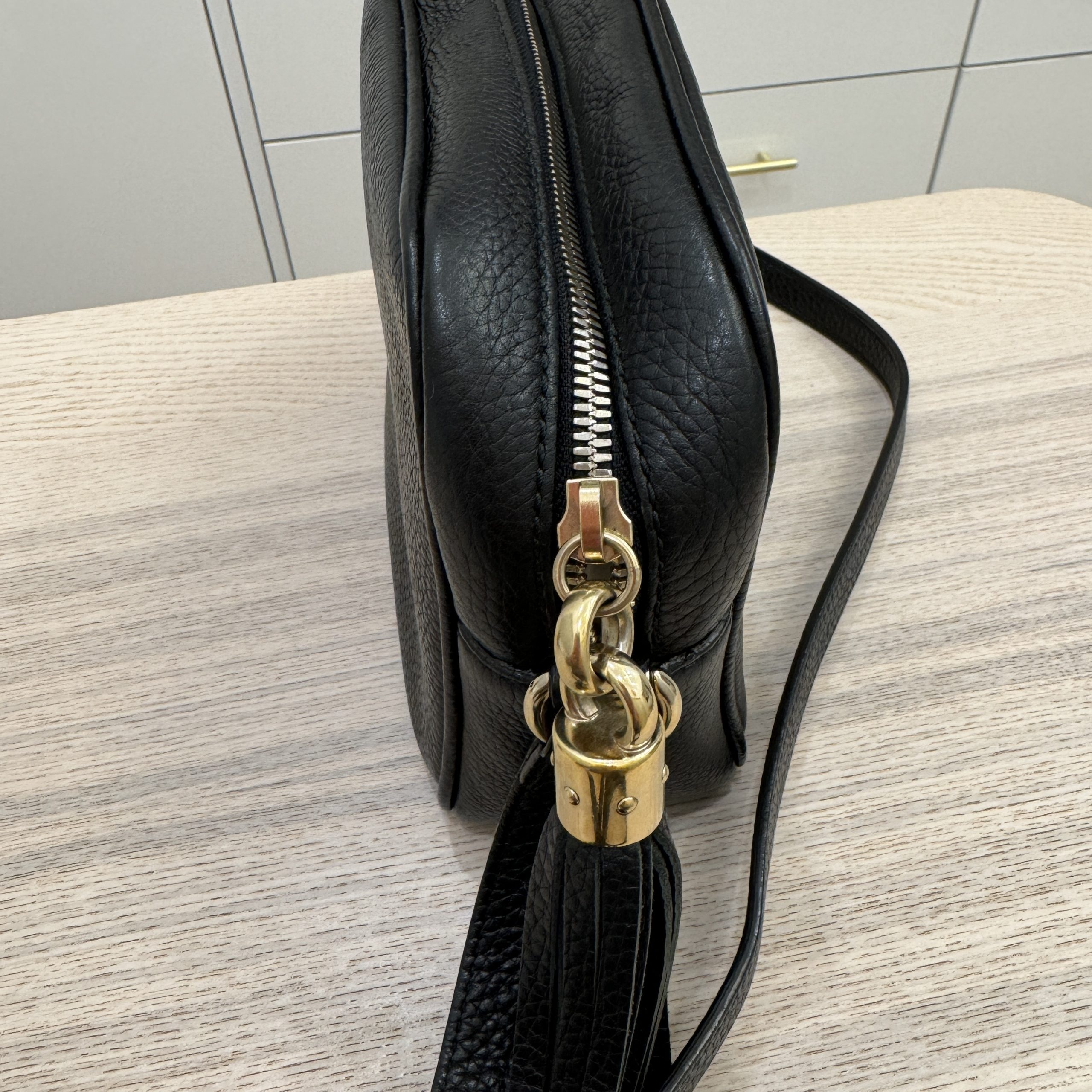 Gucci Calfskin Small Soho Disco Bag Black