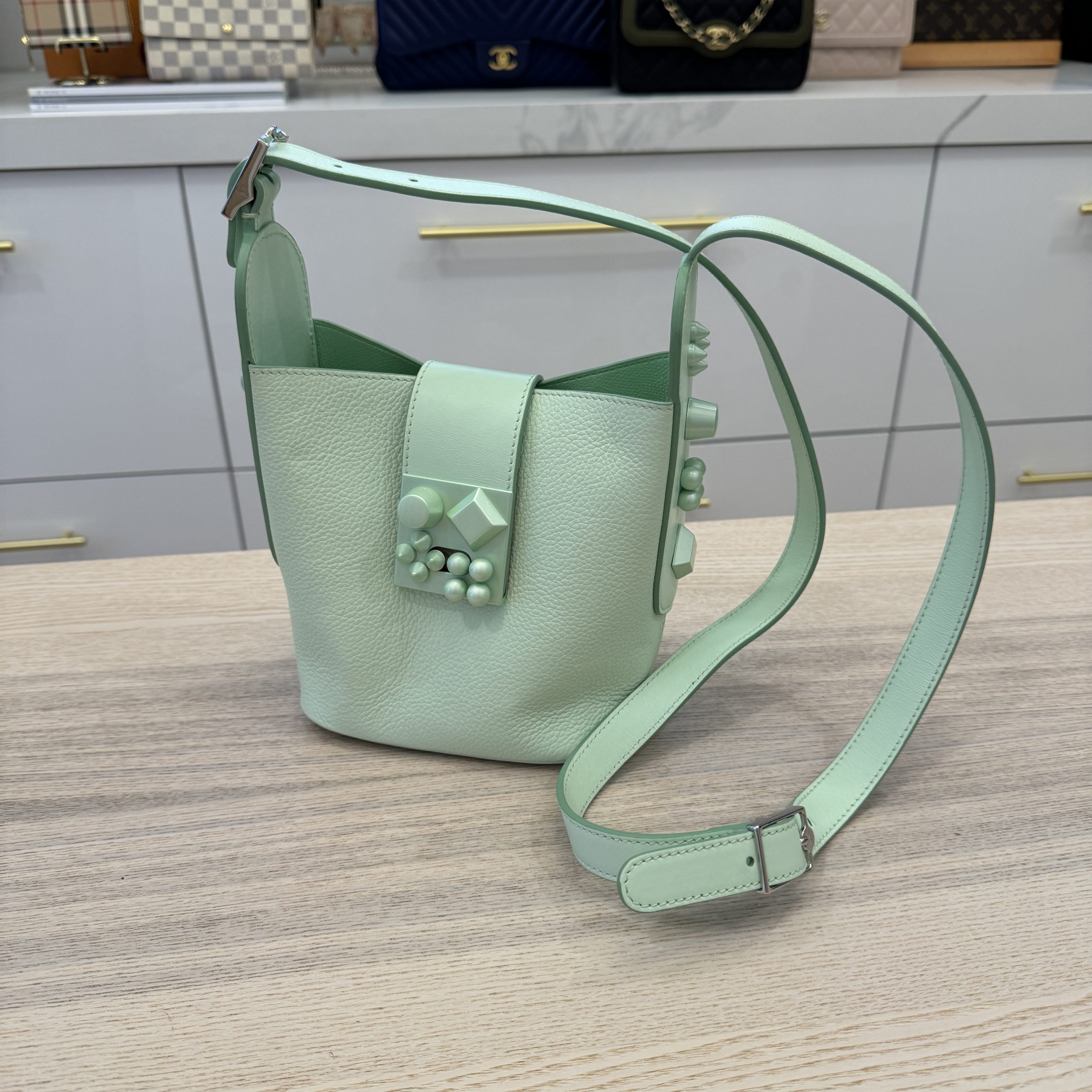 Christian louboutin discount green bag