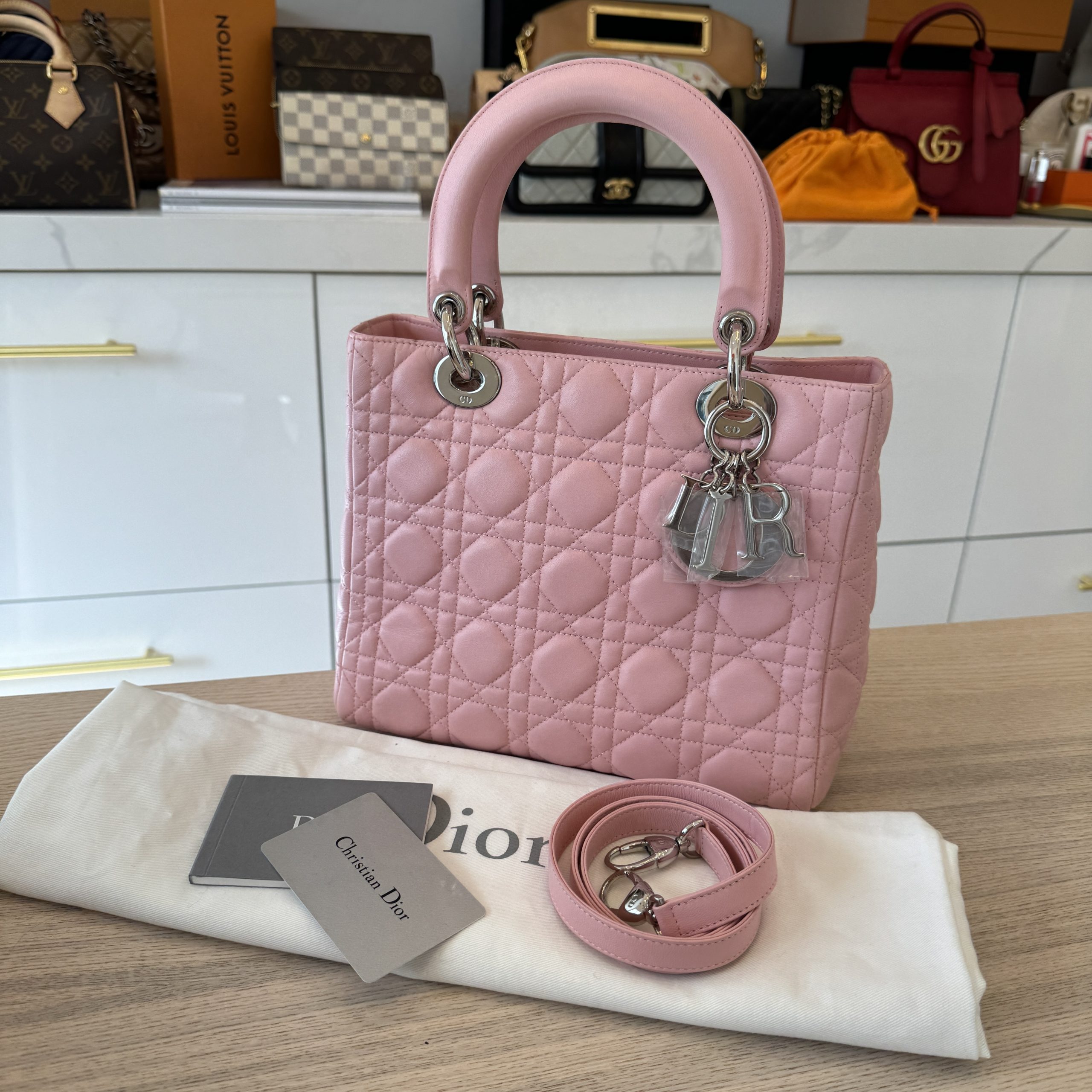 Lady dior light pink best sale