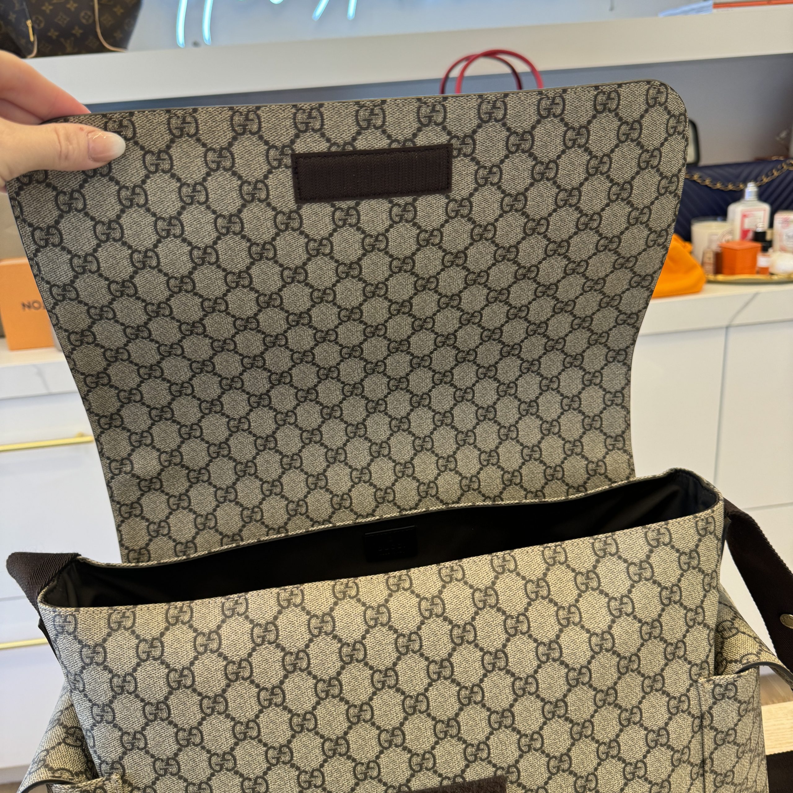 Gucci gg plus online diaper bag