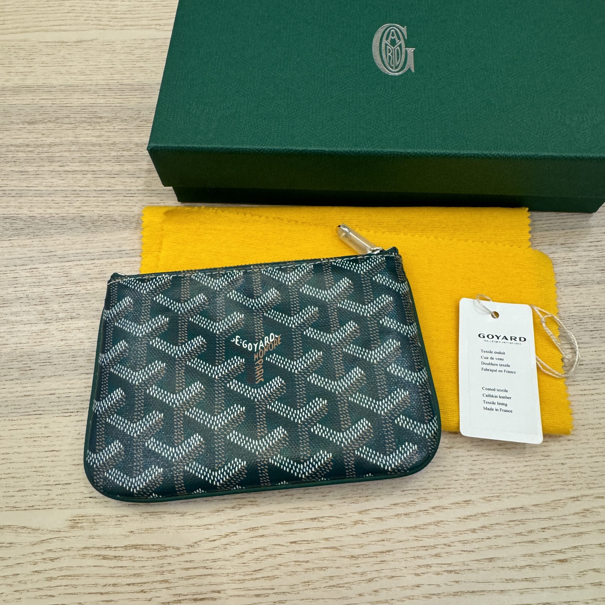 Goyard Goyardine Mini Senat Pochette Green