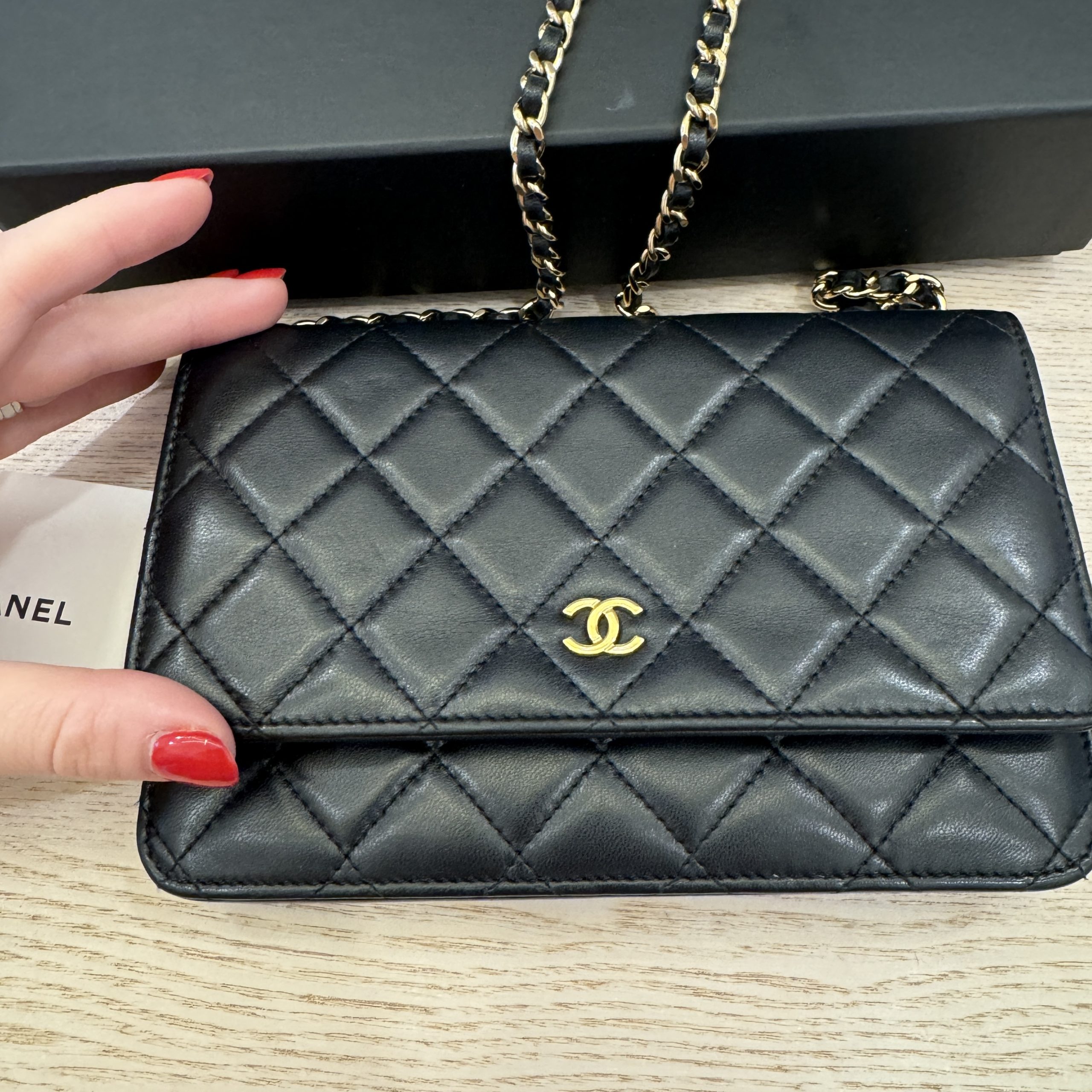 Chanel woc lambskin gold hardware sale