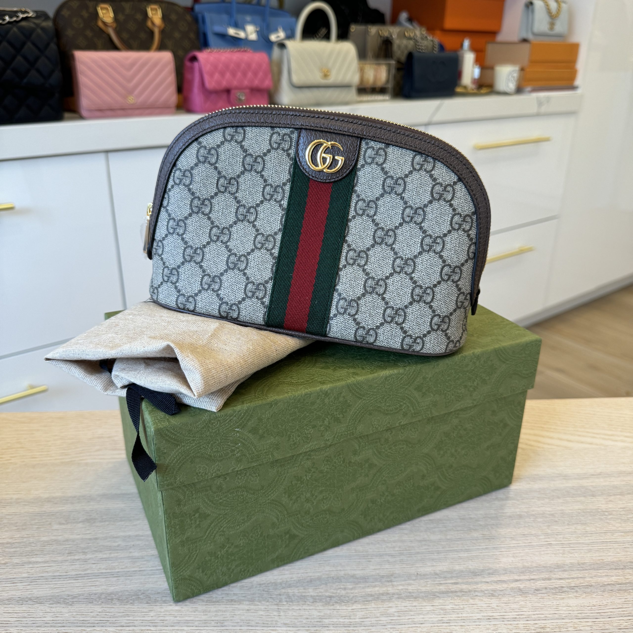 Gucci cosmetic case large sale